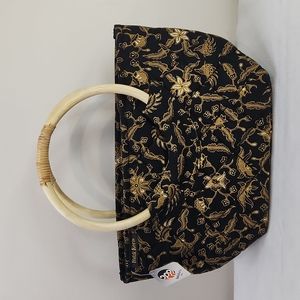 Batik Keris Quilted mini bag. Size 11.5x7"